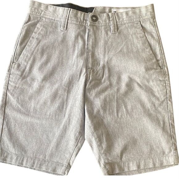 Volcom Men's Gray Casual twill walk Shorts. Grey ringspun cotton stretch NWT - Picture 1 of 7